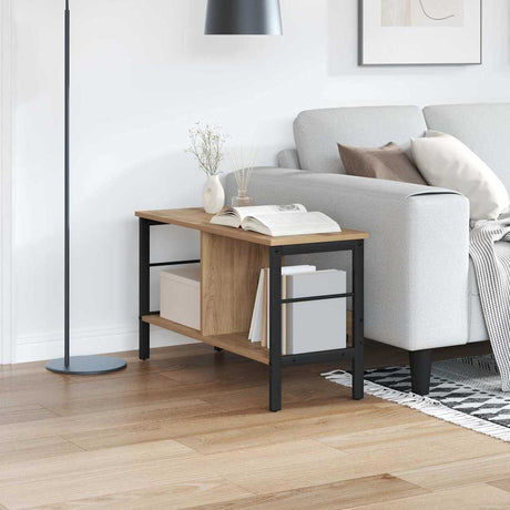 Vidaxl boekenkast 2-laags 82 x 32 x 47 cm bewerkt hout artisan eiken
