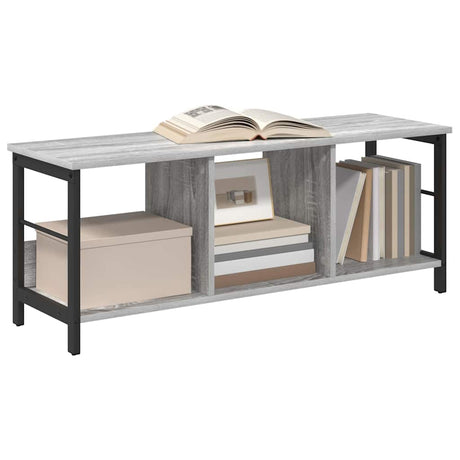 Vidaxl boekenkast 3-laags 102 x 32 x 40,5 cm bewerkt hout grijs sonoma
