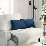 Vidaxl sofa kussens 2 st stof blauw 50 x 30 cm