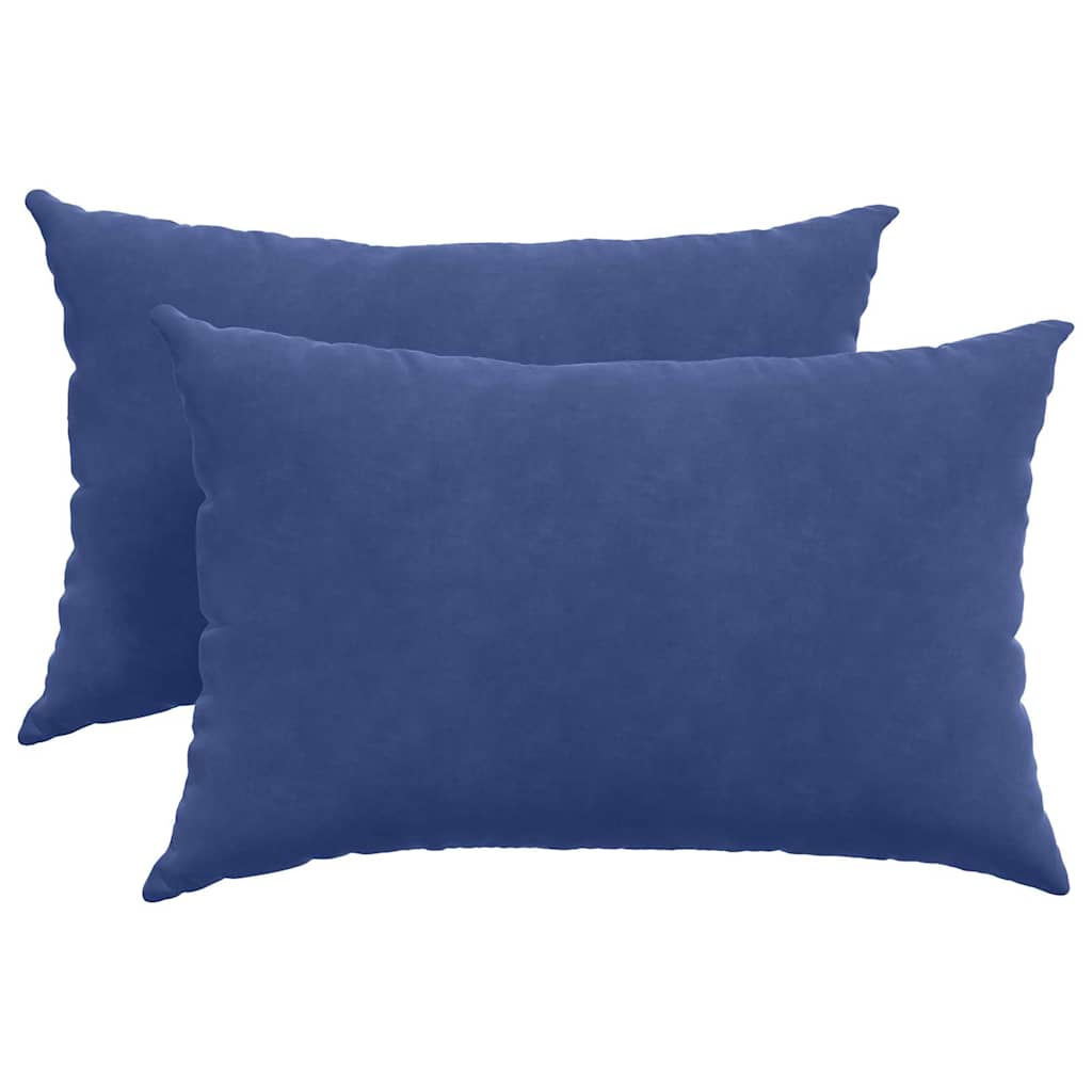 Vidaxl sofa kussens 2 stuks politieblauw 60 x 40 cm cordstof