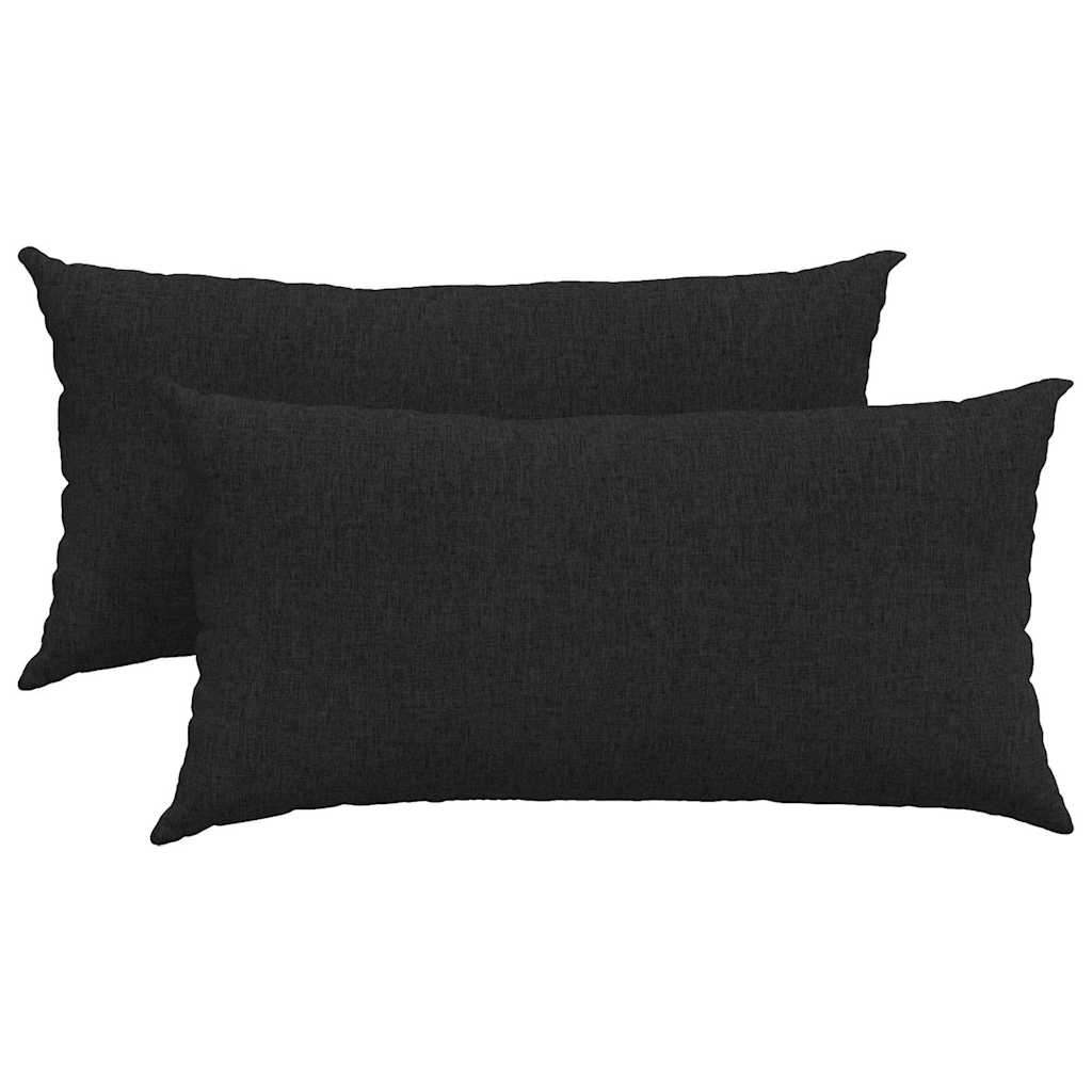 Vidaxl sofa kussens 2 pcs zwart 80 x 40 cm stof