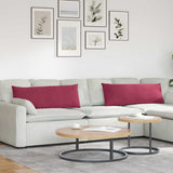 Vidaxl sofa kussens 2 stuks wijnrood 120 x 40 cm cordstof