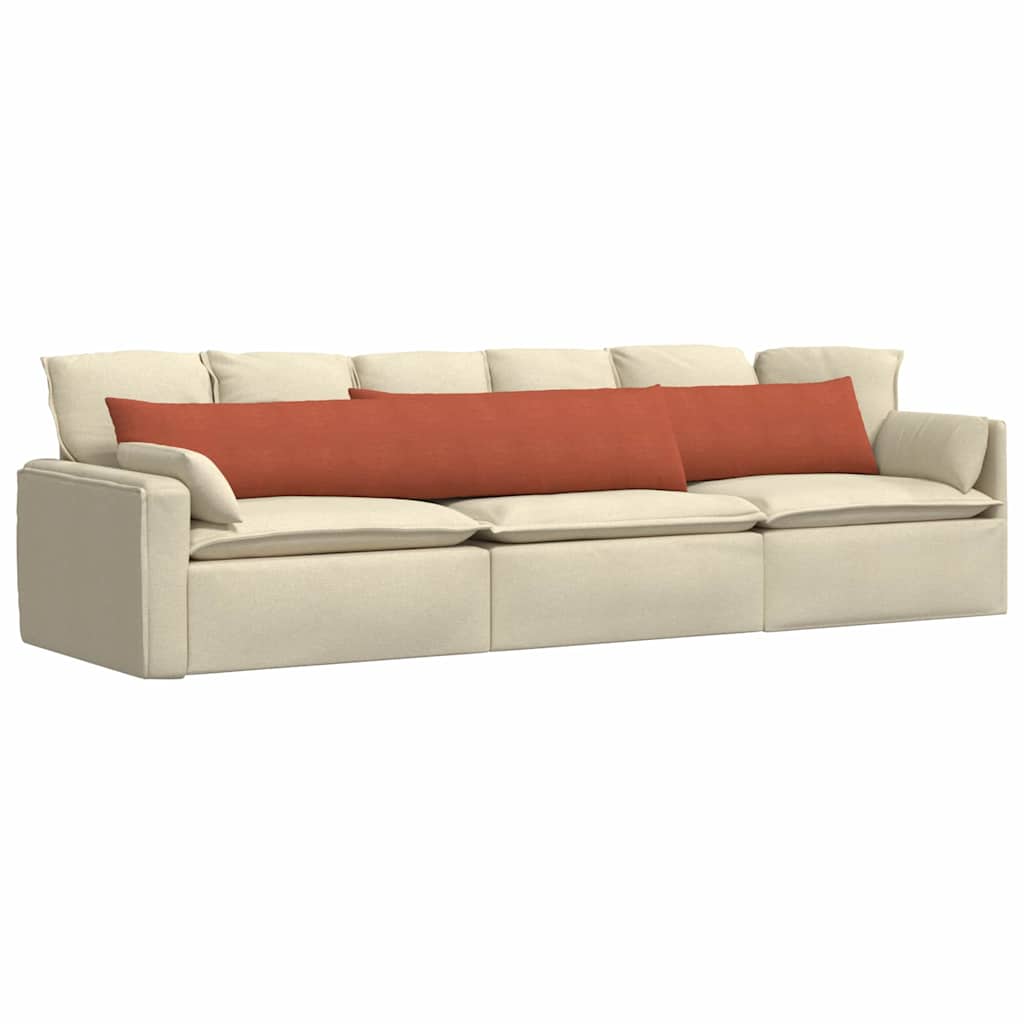 Vidaxl sofa kussens 2 stuks rood-oranje 200 x 40 cm cordstof