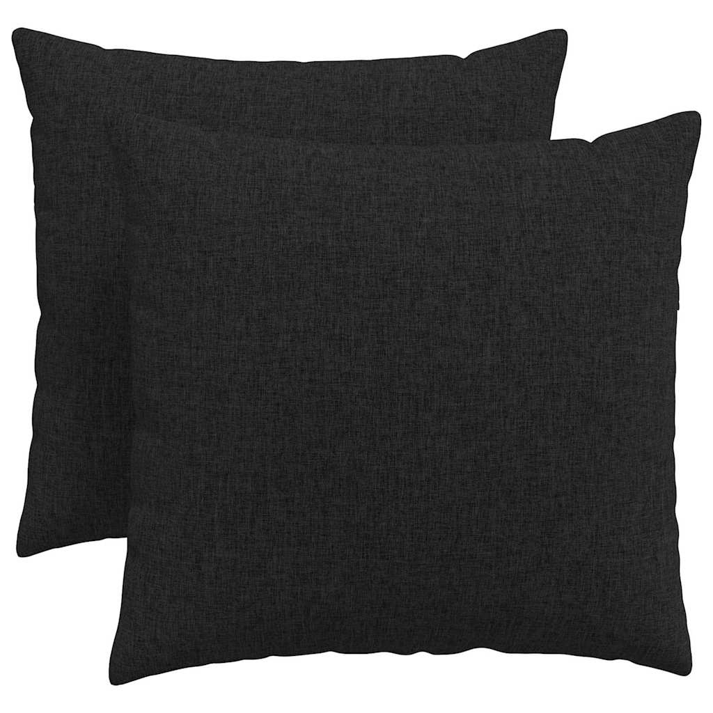 Vidaxl sofa kussens 2 pcs zwart 50 x 50 cm stof
