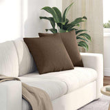 Vidaxl sofa kussens 2 pcs bruin 50 x 50 cm stof