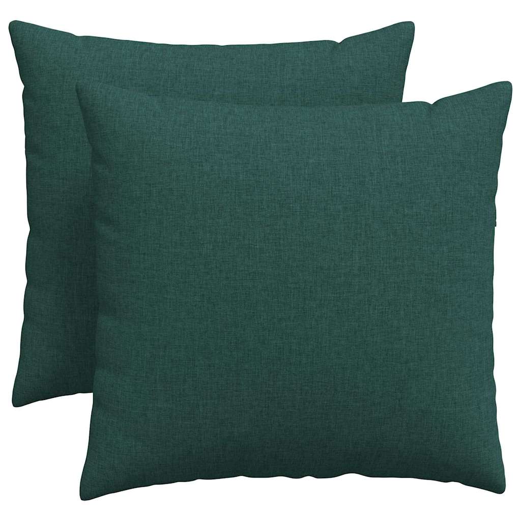 Vidaxl sofa kussens 2 pcs donkergroen 50 x 50 cm stof
