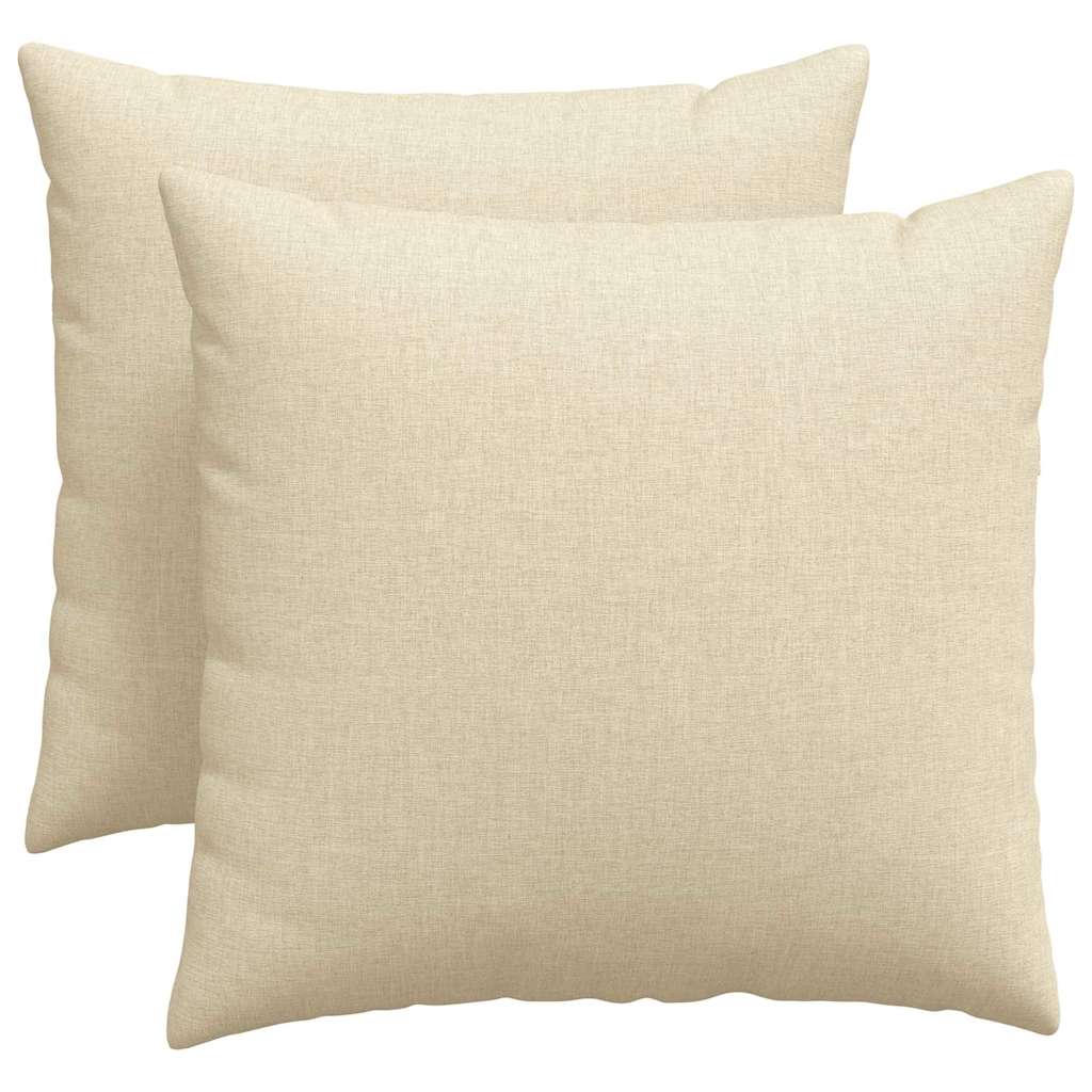 Vidaxl sofa kussens 2 pcs crème 50 x 50 cm stof