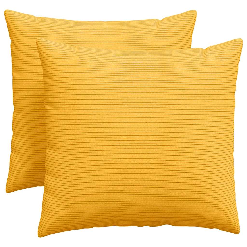 Vidaxl sofa kussens 2 stuks lichtgeel 50 x 50 cm cordstof