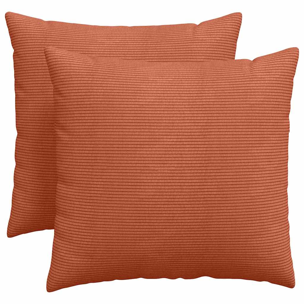 Vidaxl sofa kussens 2 stuks rood-oranje 50 x 50 cm cordstof