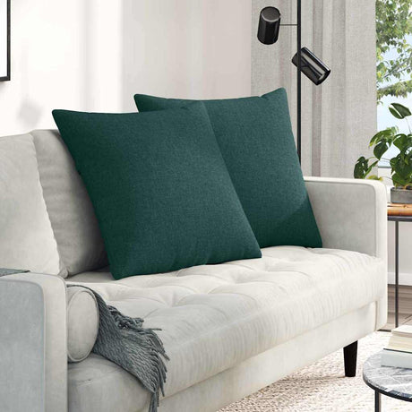 Vidaxl sofa kussens 2 st stof donkergroen 60 x 60 cm