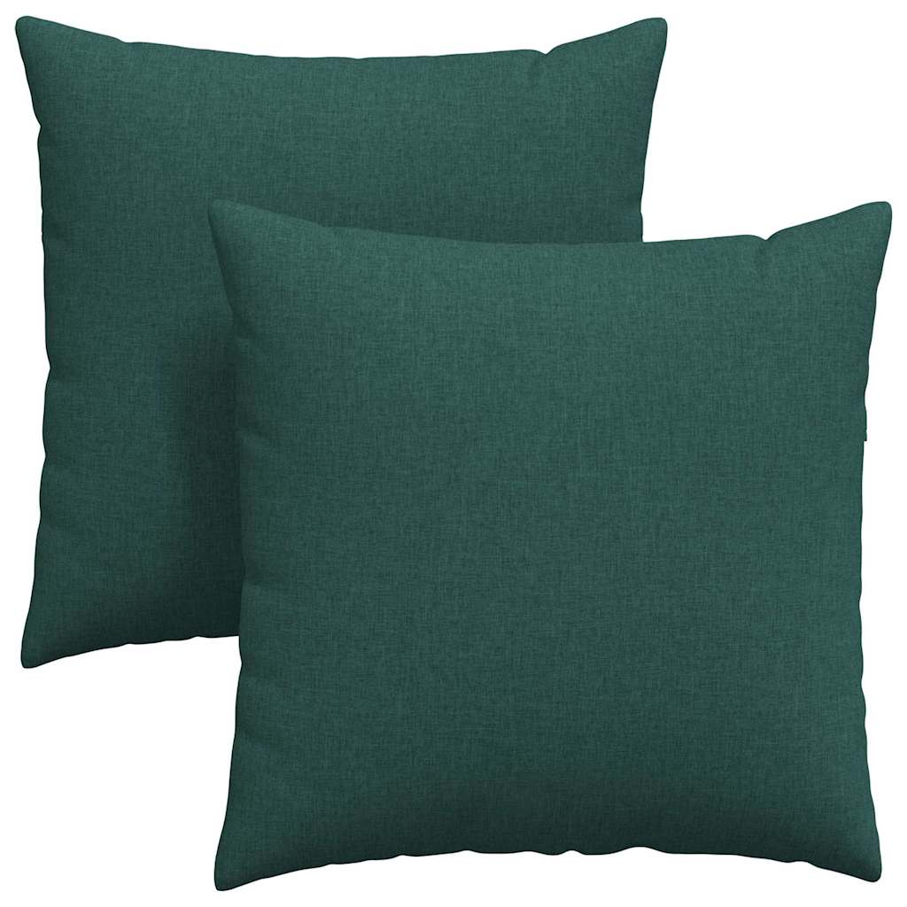 Vidaxl sofa kussens 2 pcs donkergroen 60 x 60 cm stof
