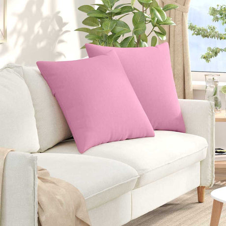 Vidaxl sofa kussens 2 st stof roze 60 x 60 cm