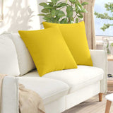 Vidaxl sofa kussens 2 pcs lichtgeel 80 x 80 cm stof