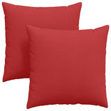 Vidaxl sofa kussens 2 pcs rood 80 x 80 cm stof