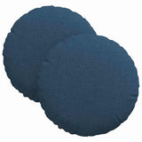 Vidaxl zitkussens 2 pcs blauw ø30 x 13 cm stof