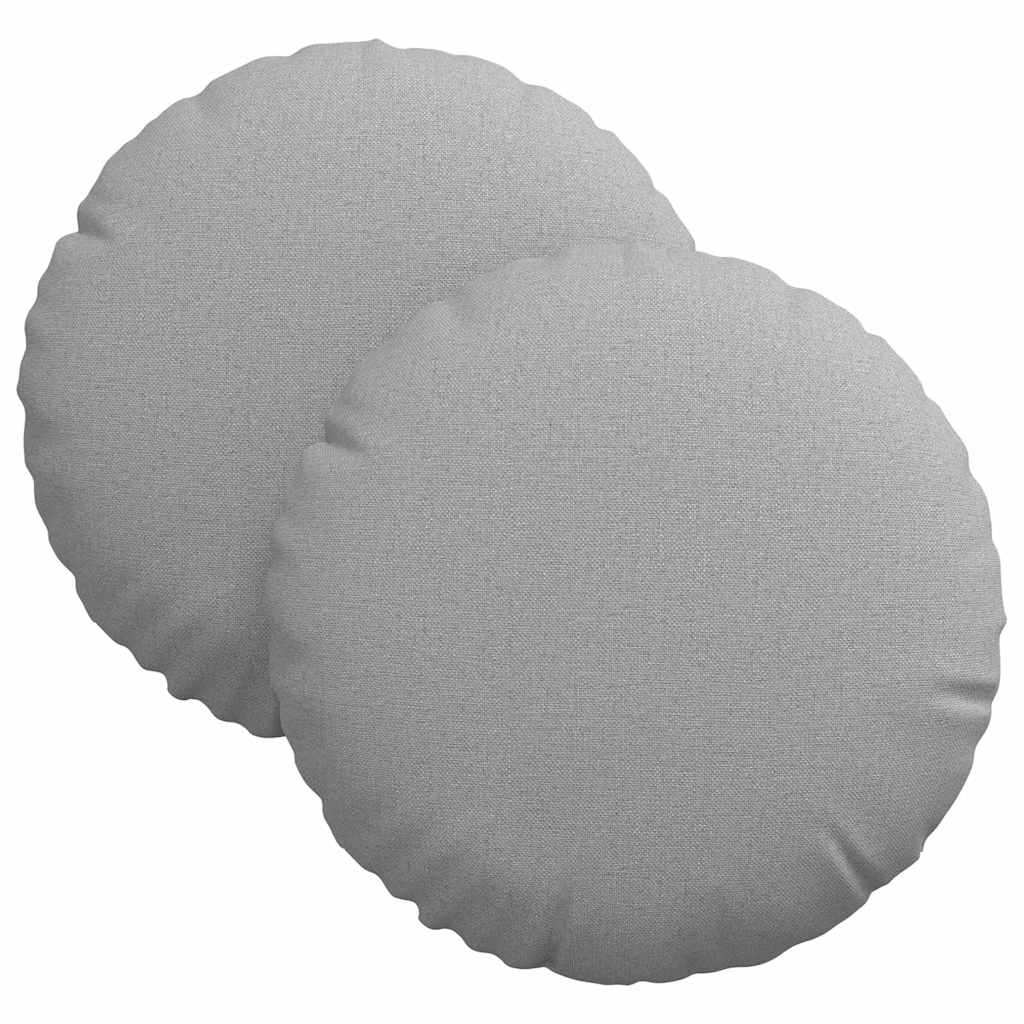 Vidaxl zitkussens 2 st stof wolkengrijs ø30 x 13 cm