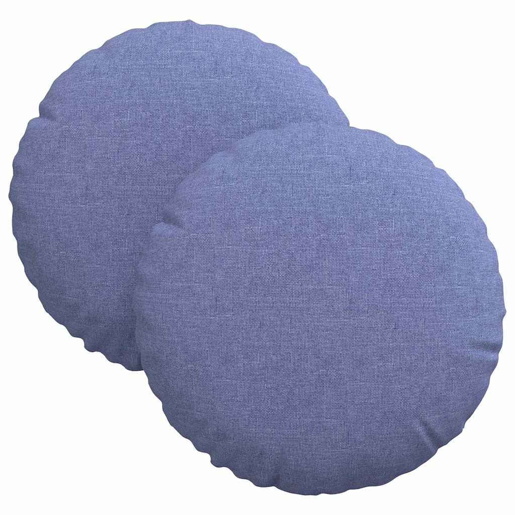 Vidaxl zitkussens 2 pcs jeans blauw ø30 x 13 cm stof
