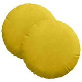Vidaxl zitkussens 2 stuks geel ø 40 x 13 cm fluweel
