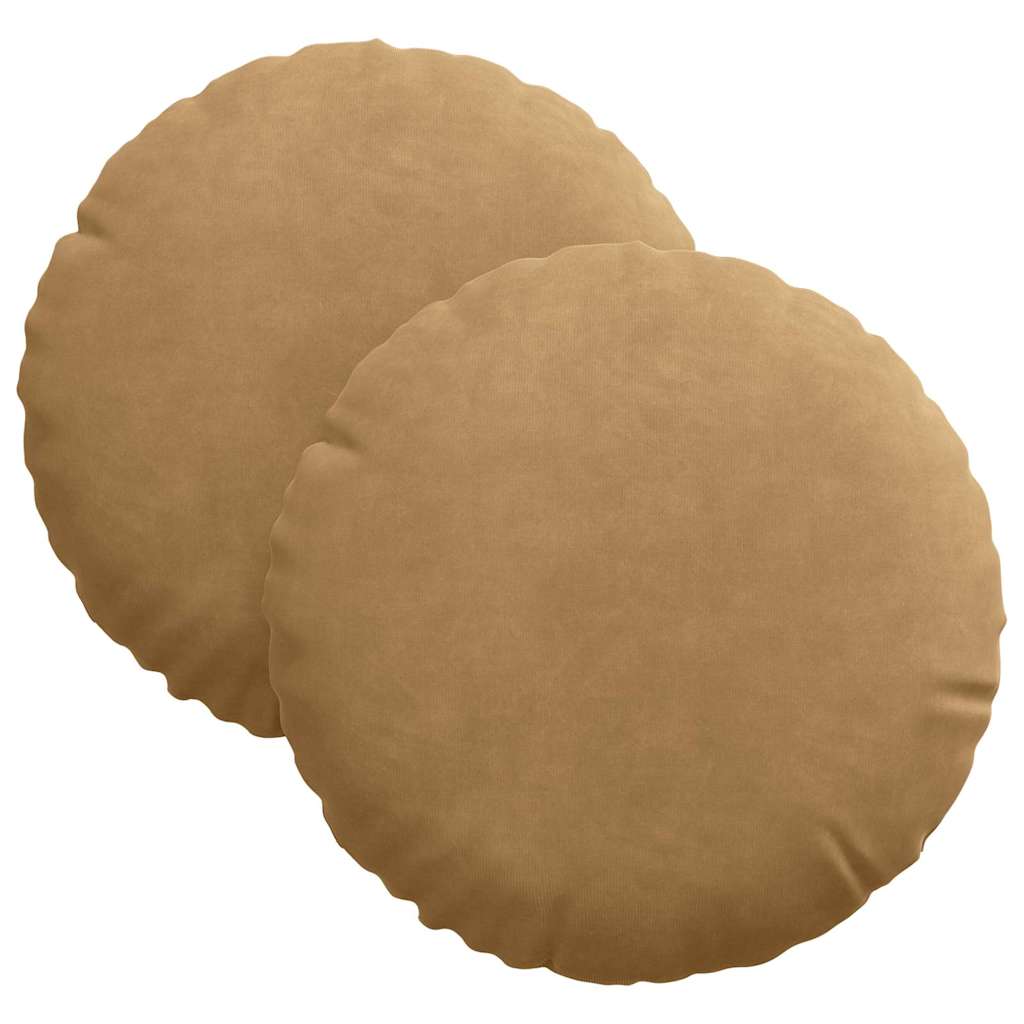 Vidaxl zitkussens 2 stuks bruin ø 40 x 13 cm fluweel