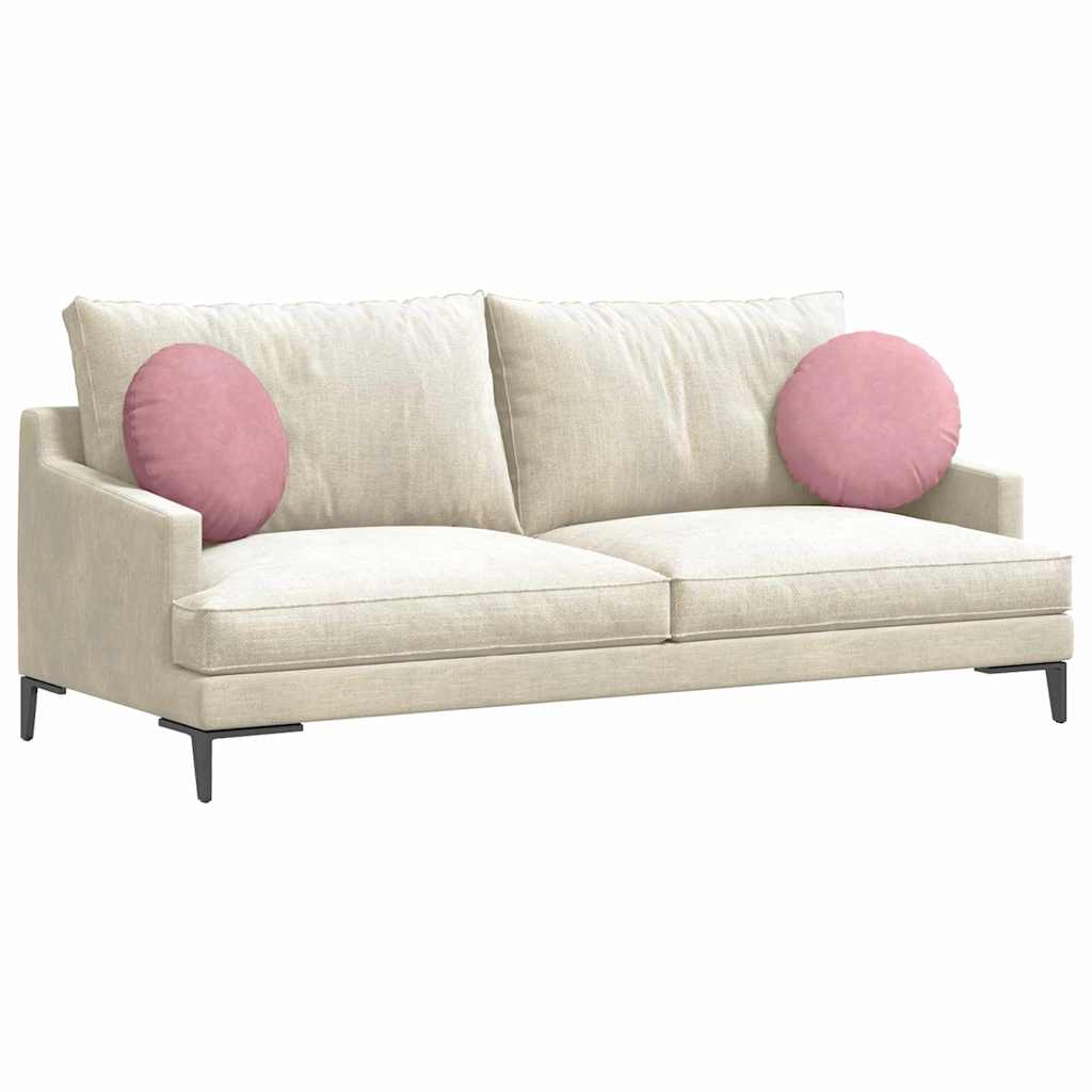 Vidaxl zitkussens 2 stuks roze ø 40 x 13 cm fluweel