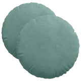 Vidaxl zitkussens 2 stuks zeegroen ø 40 x 13 cm fluweel