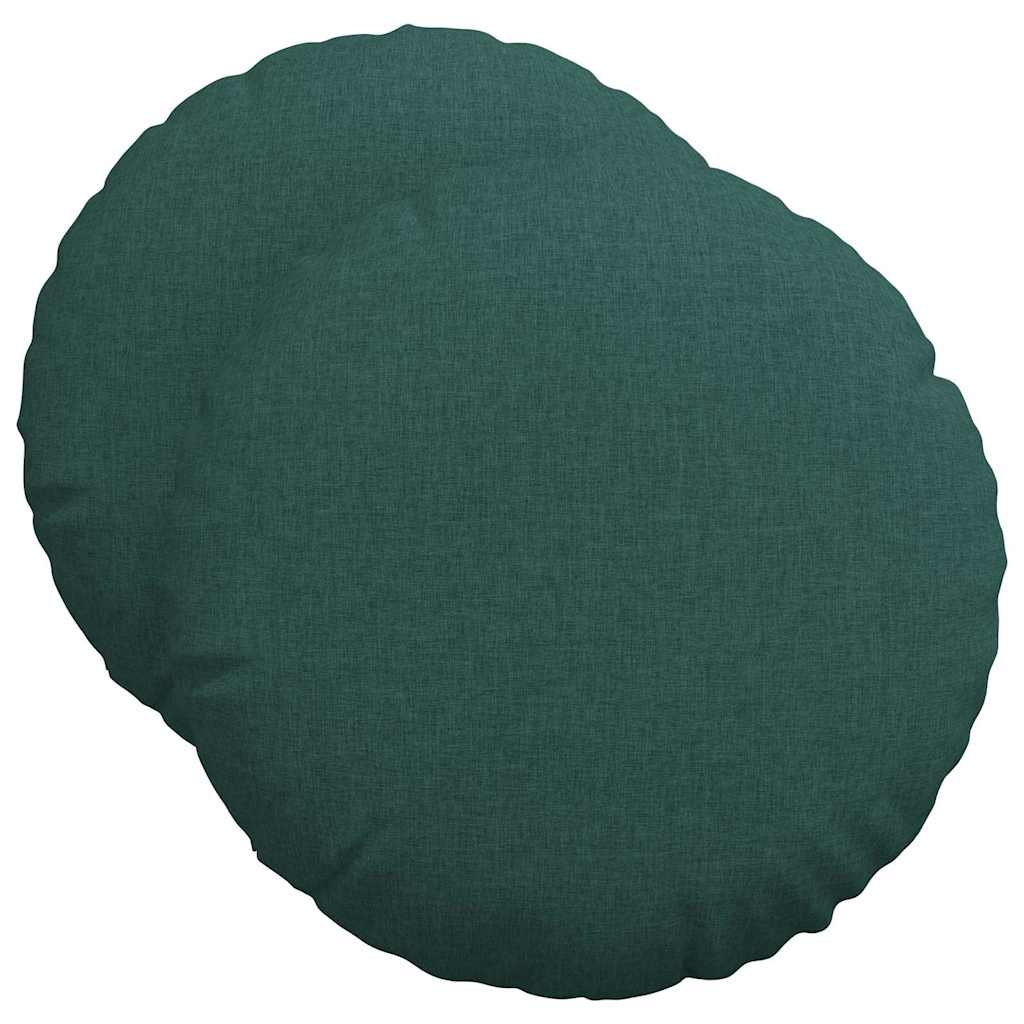Vidaxl zitkussens 2 pcs donkergroen ø50 x 19 cm stof