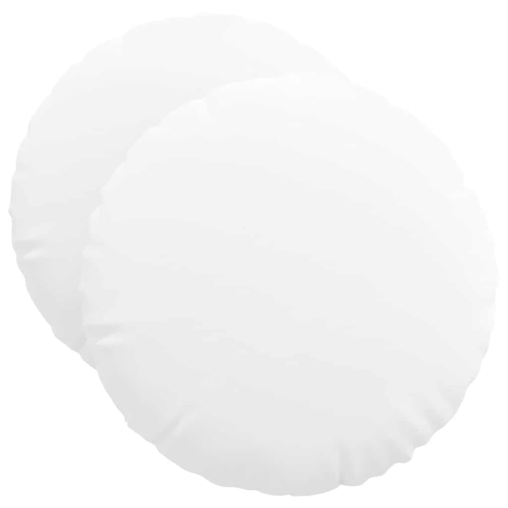 Vidaxl zitkussens 2 pcs wit ø50 x 19 cm stof