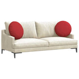 Vidaxl zitkussens 2 pcs rood ø50 x 19 cm stof