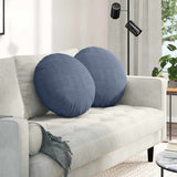 Vidaxl zitkussens 2 pcs blauw ø 50 cm katoen stof