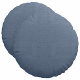 Vidaxl zitkussens 2 pcs blauw ø 50 cm katoen stof