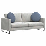 Vidaxl zitkussens 2 pcs blauw ø 50 cm katoen stof