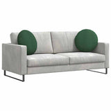 Vidaxl zitkussens 2 pcs donkergroen ø 50 cm katoen stof