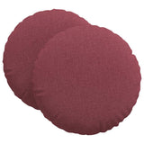 Vidaxl zitkussens 2 pcs wijnrood ø60 x 21 cm stof