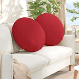 Vidaxl zitkussens 2 pcs rood ø60 x 21 cm stof