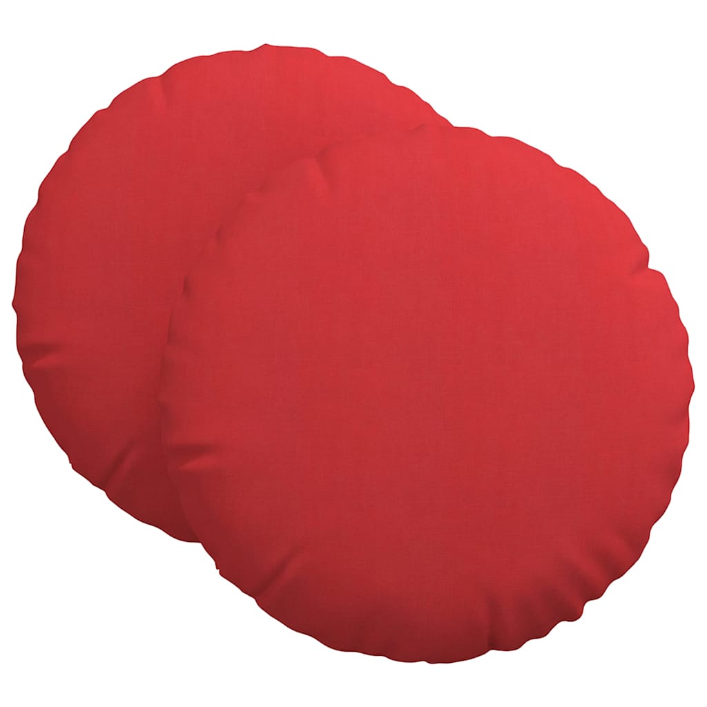 Vidaxl zitkussens 2 pcs rood ø60 x 21 cm stof