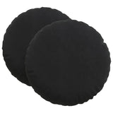 Vidaxl zitkussens 2 stuks zwart ø 40 x 13 cm fluweel
