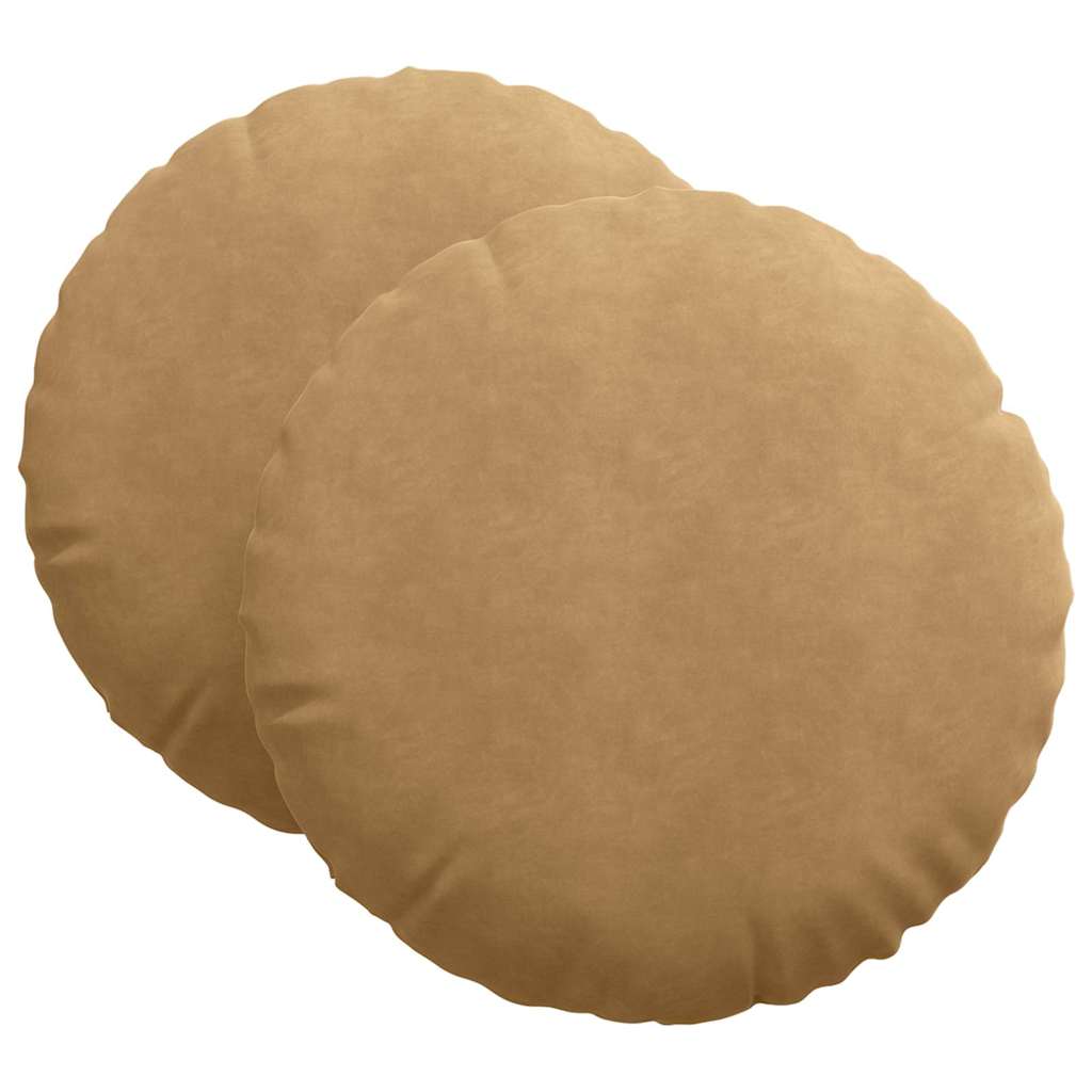 Vidaxl zitkussens 2 stuks bruin ø 40 x 13 cm fluweel
