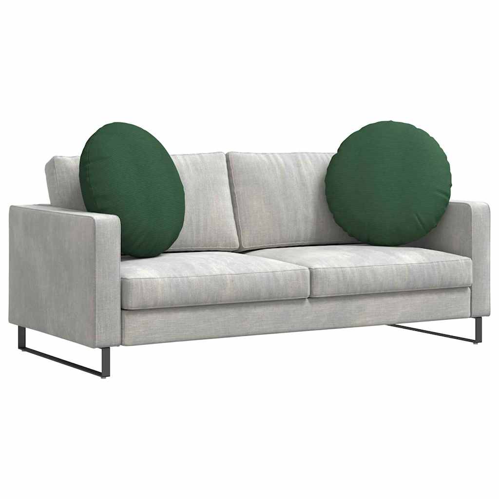Vidaxl zitkussens 2 pcs donkergroen ø 60 cm katoen stof