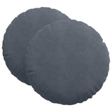 Vidaxl zitkussens 2 stuks donkergrijs ø 40 x 13 cm fluweel