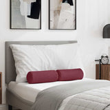 Vidaxl bolster kussens 2 stuks wijnrood ø 15 x 40 cm stof