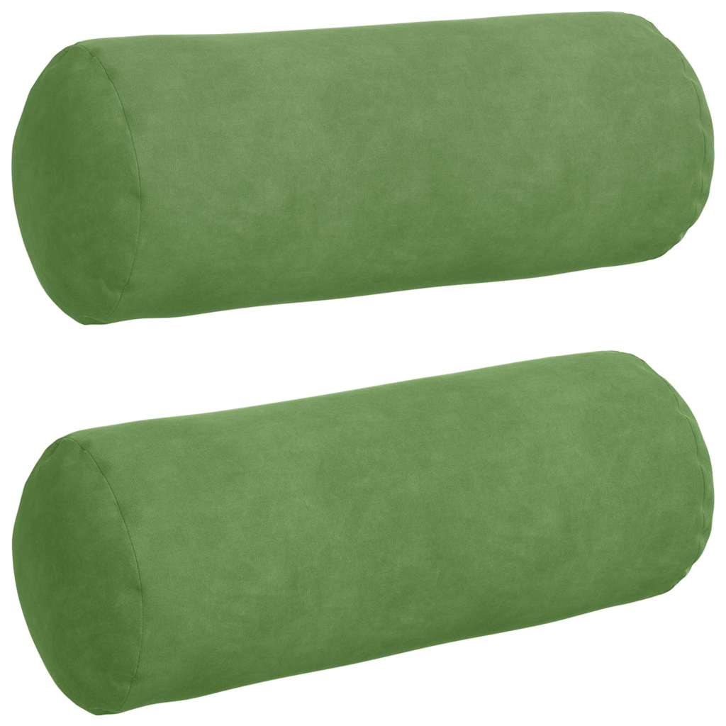 Vidaxl bolster kussens 2 stuks lichtgroen ø 15 x 40 cm cordstof