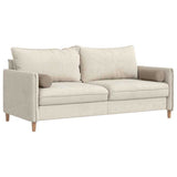 Vidaxl bolster kussens 2 stuks taupe ø 15 x 40 cm microvezel stof