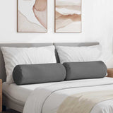 Vidaxl bolster kussens 2 stuks donkergrijs ø 25 x 70 cm stof