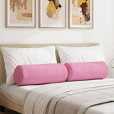 Vidaxl bolster kussens 2 stuks roze ø 25 x 70 cm stof