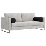 Vidaxl bolster kussens 2 stuks zwart ø 25 x 70 cm cordstof