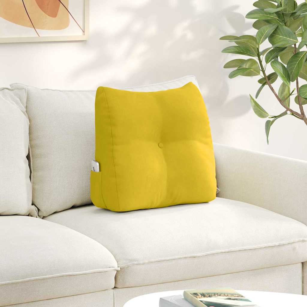 Vidaxl rugkussen geel 45 x 24 x 50 cm fluweel