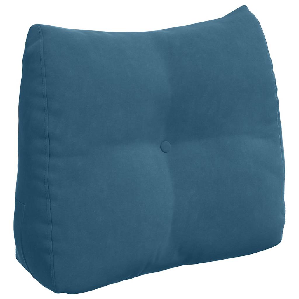 Vidaxl rugkussen blauw 60 x 24 x 50 cm fluweel