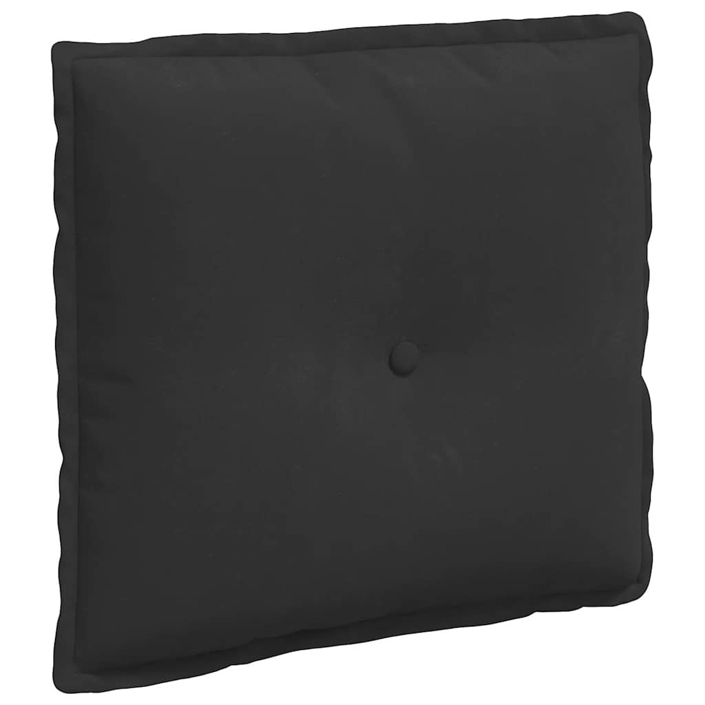Vidaxl rugkussen zwart 50 x 45 cm microvezel stof