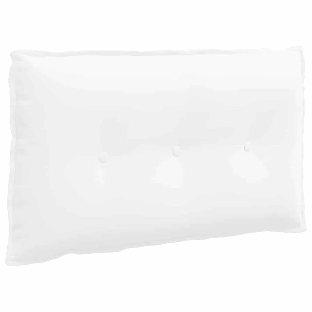 Vidaxl rugkussen wit 80 x 19 x 50 cm stof
