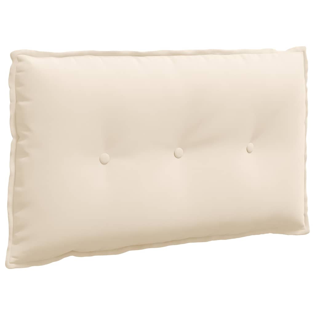 Vidaxl rugkussen beige 80 x 50 cm microvezel stof